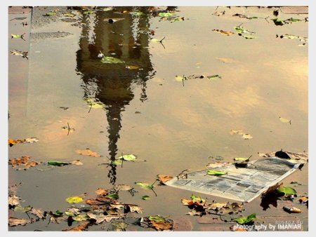 Петербург в отражении в лужах