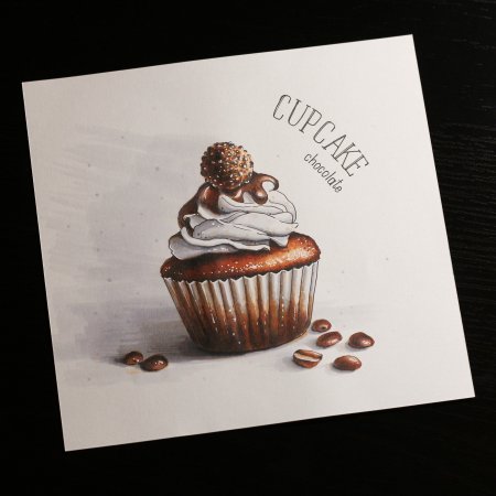 Скетч кекс шоколадный