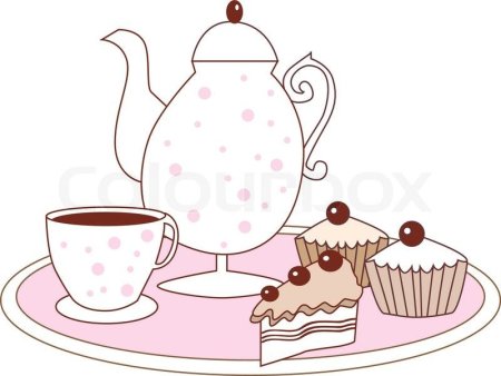 Сладости к чаю вектор