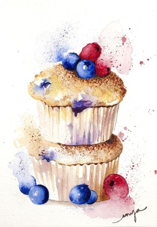 Сладости акварель