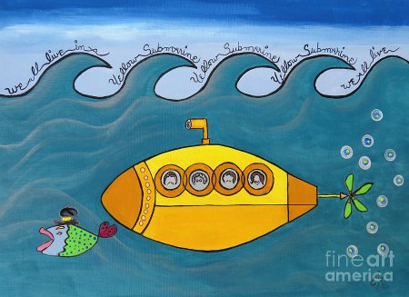 Подводная лодка желтая субмарина