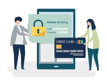 Иллюстрация интернет банкинга