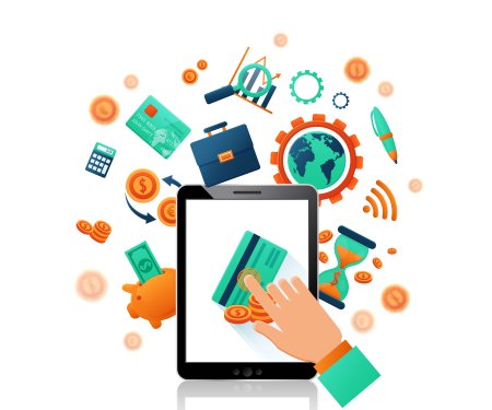 Вектор иллюстрация интернет банкинг