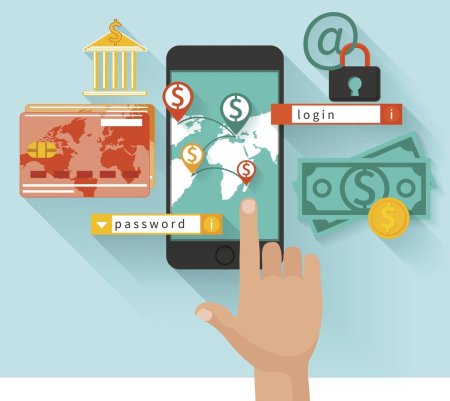 Иллюстрация интернет банкинга