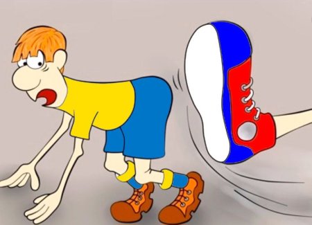 Поджопник пинок