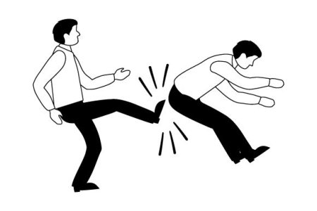 Пинок рисунок