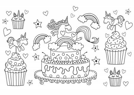 Сладости. Раскраска