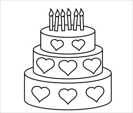 Тортик. Раскраска