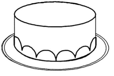 Торт основа раскраска