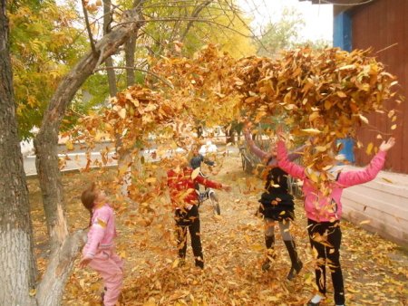 Осенний праздник на улице