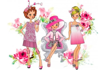 Модные иллюстрации детской одежды