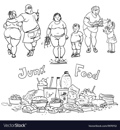 Ожирение раскраска