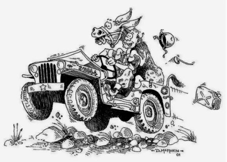 Карикатура джип