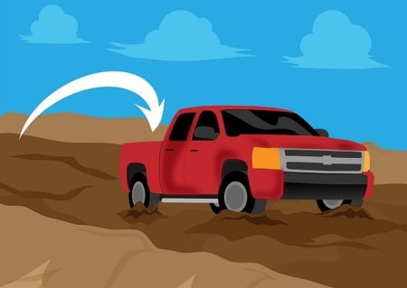 Машина едет по кочкам