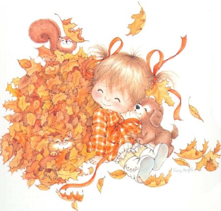 Детские иллюстрации осень