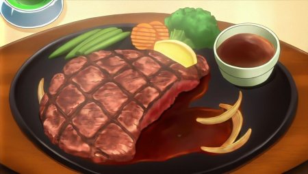 Аниме еда стейк