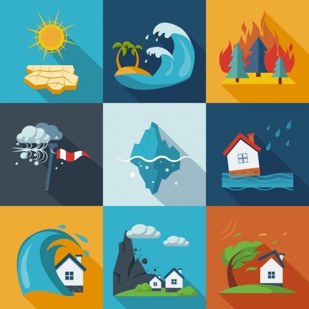 Стихийные бедствия иконки