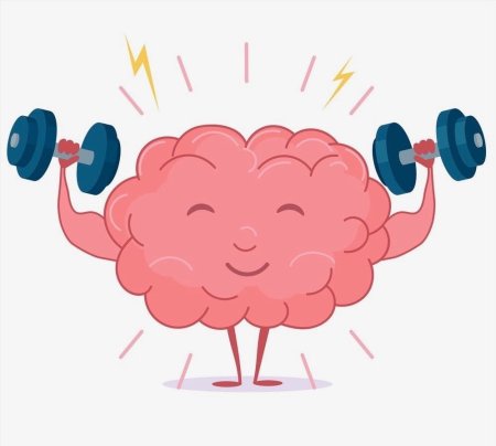 Мозг с гантелями