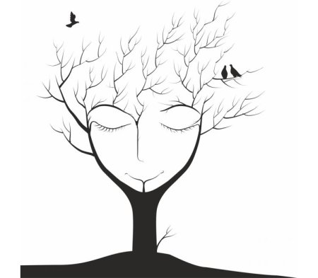 Дерево спит рисунок