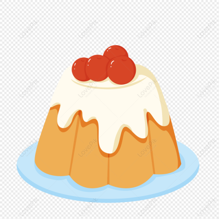 Пудинг картинка на белом фоне