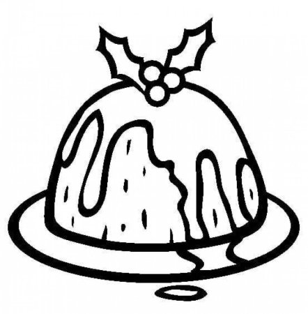 Рождественский пудинг раскраска