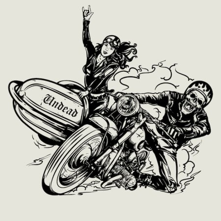 Мотоциклист Графика
