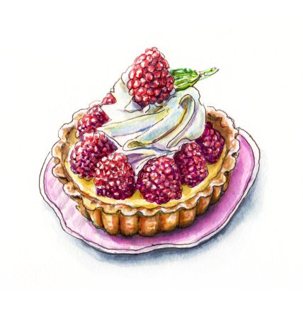 Десерт акварель