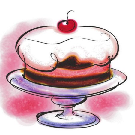 Тортик с вишенкой мультяшный