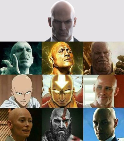 Лысые персонажи