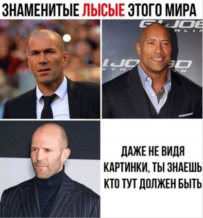 Самые знаменитые лысые люди Мем
