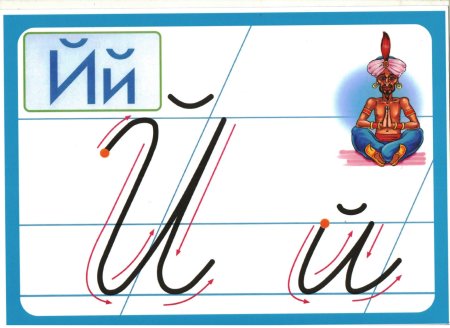 Буква й письменная и печатная