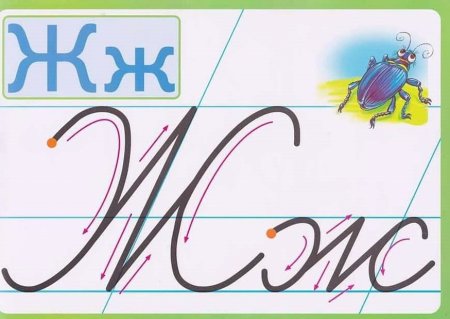 Письменная строчная буква ж