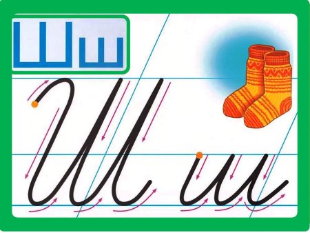 Буква ш письменная