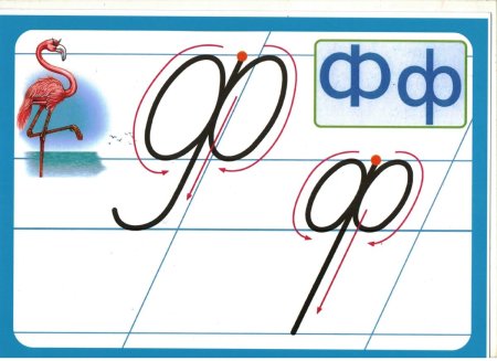 Буква ф печатная и письменная