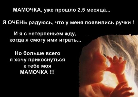 Письмо нерожденного ребенка маме