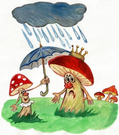 Иллюстрации к сказке Даля война грибов