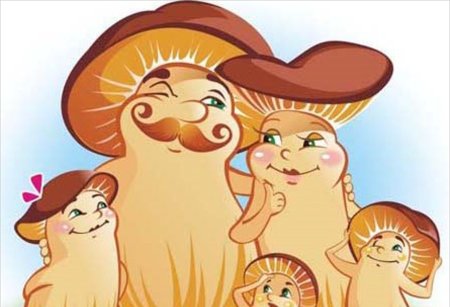 Опята мультяшные