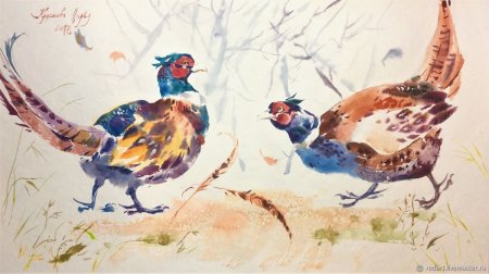 Акварель звери танцуют