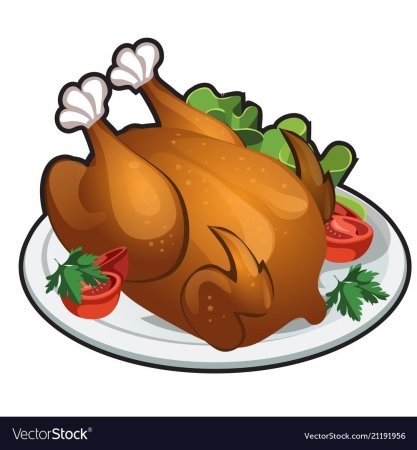 Курица гриль мультяшная