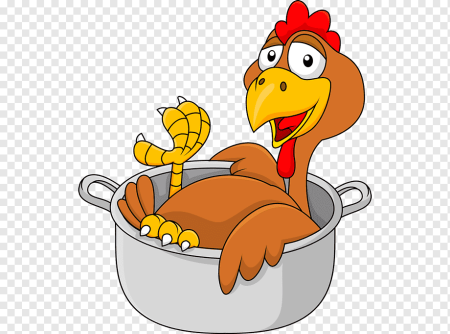 Смешная мультяшная курица