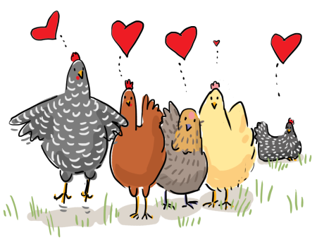 Веселая курица