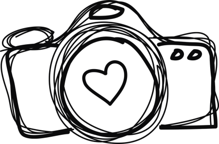 Фотоаппарат рисунок с сердечком