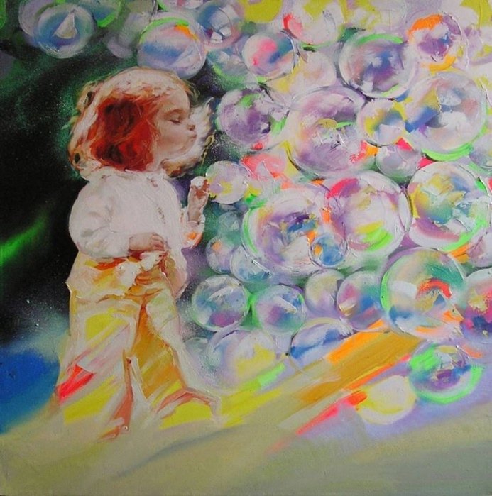 Детство это свет и радость слушать. Радуга живопись. Разноцветные мыльные пузыри. Радужные мыльные пузыри. Мыльные пузыри в живописи.