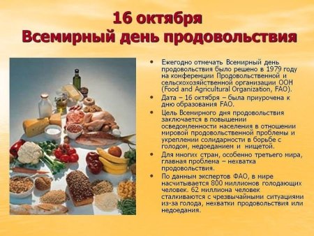 Всемирный день продовольствия