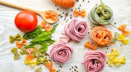 Цветная паста итальянская