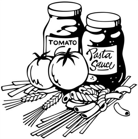 Нарисованная паста чб