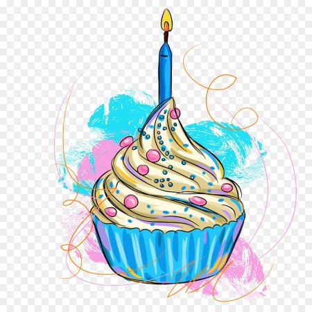 Кексик со свечкой