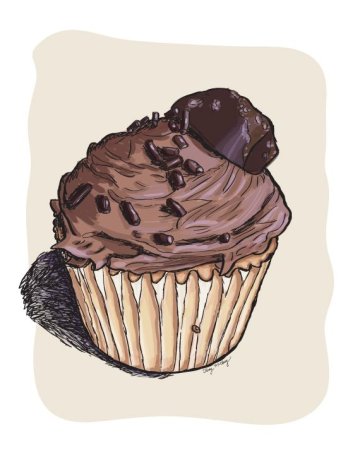Шоколадный капкейк арт