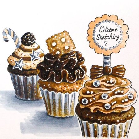 Капкейк скетч