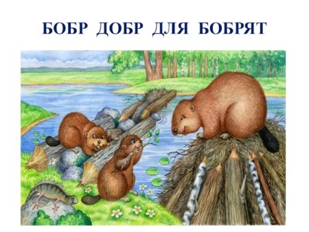 Бобр бобриха и бобрята